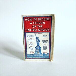 Vintage softcover booklet How to Become a Citizen of the United States - 1964